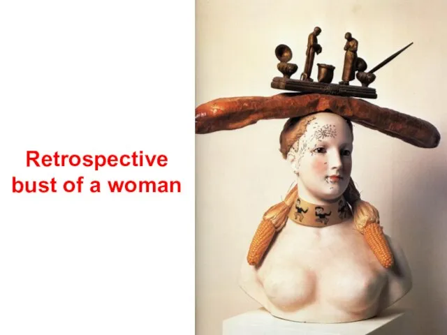 Retrospective bust of a woman