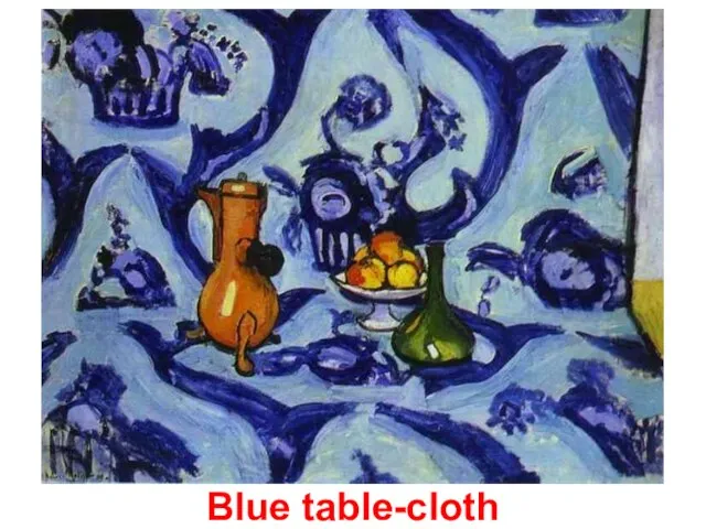 Blue table-cloth