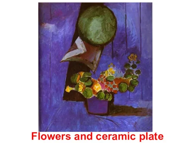 Flowers and ceramic plate