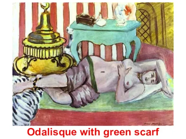 Odalisque with green scarf