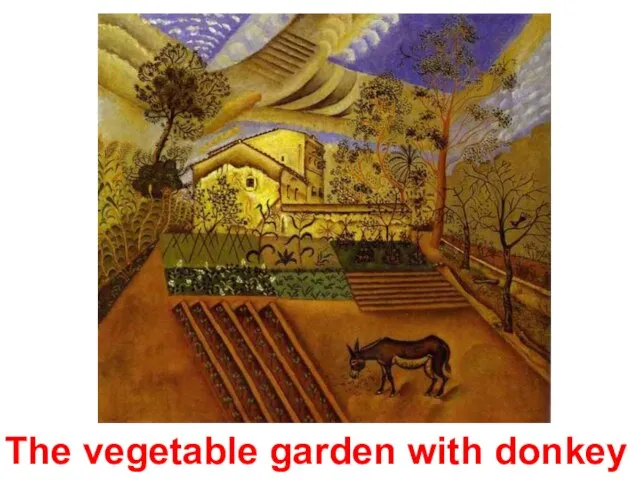 The vegetable garden with donkey