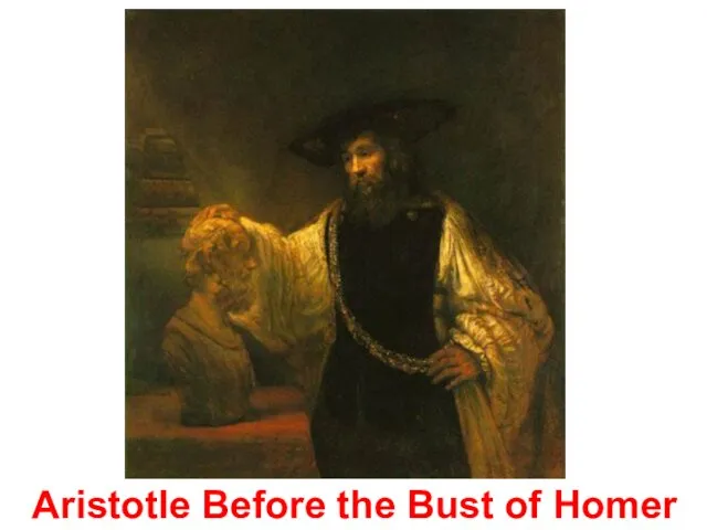 Aristotle Before the Bust of Homer