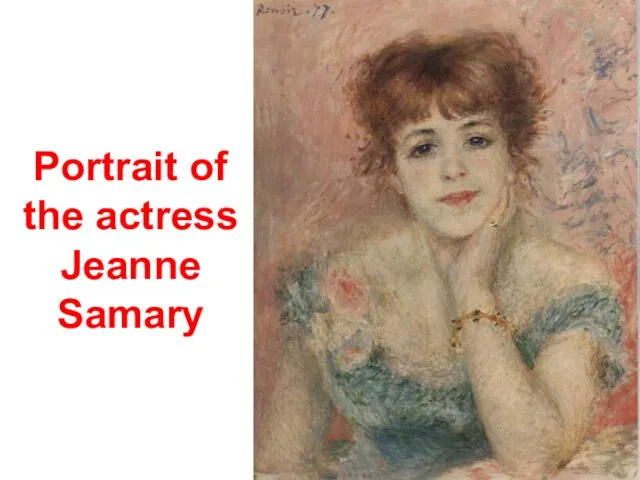 Portrait of the actress Jeanne Samary