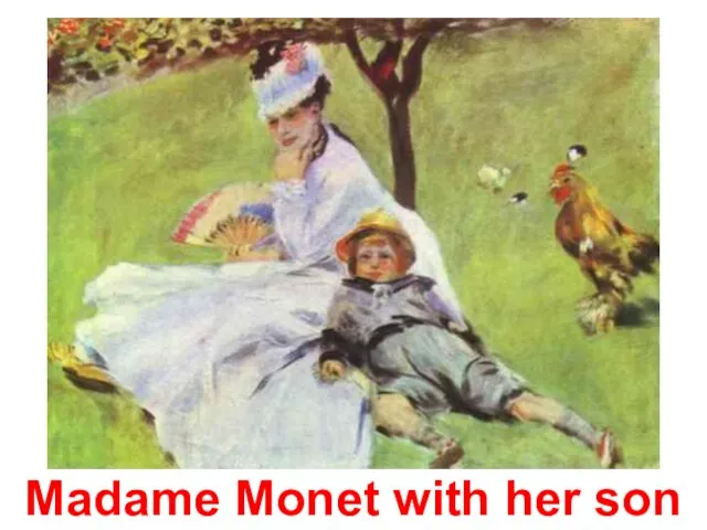 Madame Monet with her son