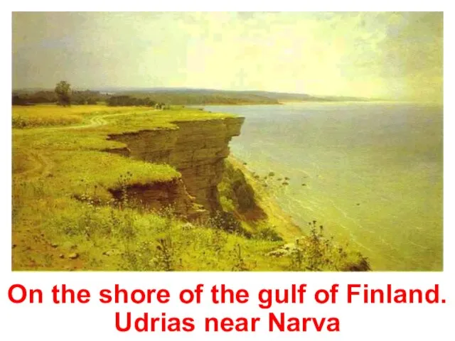 On the shore of the gulf of Finland. Udrias near Narva