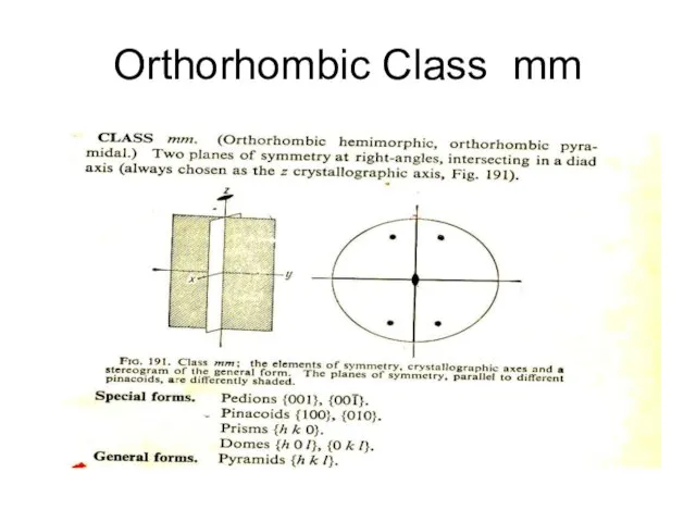 Orthorhombic Class mm