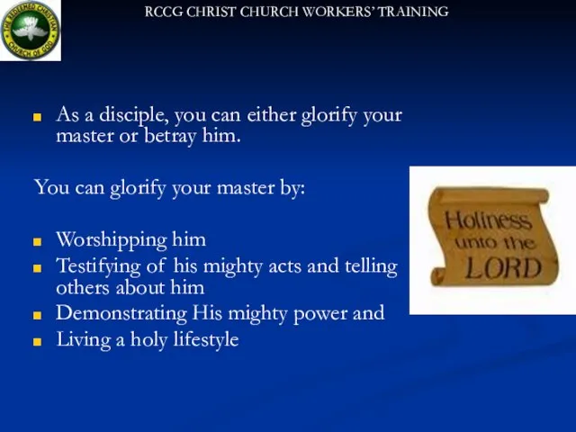 As a disciple, you can either glorify your master or betray him.