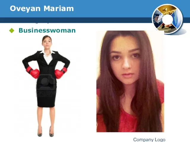 www.thmemgallery.com Company Logo Oveyan Mariam Businesswoman