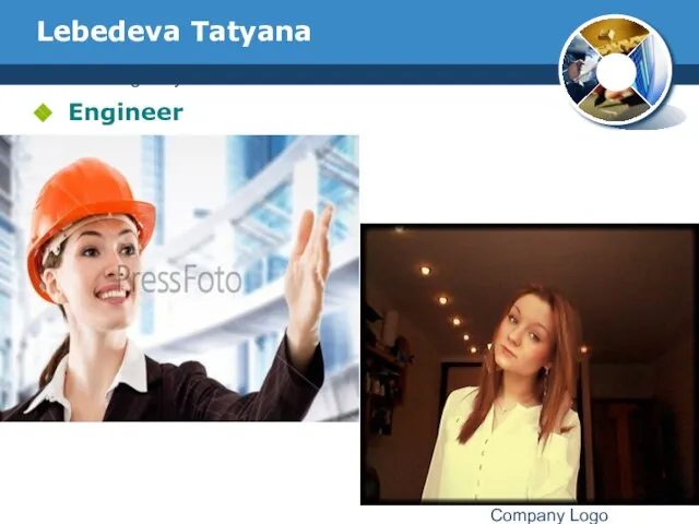 www.thmemgallery.com Company Logo Lebedeva Tatyana Engineer