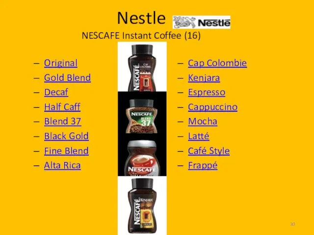 Nestle NESCAFE Instant Coffee (16) Original Gold Blend Decaf Half Caff Blend