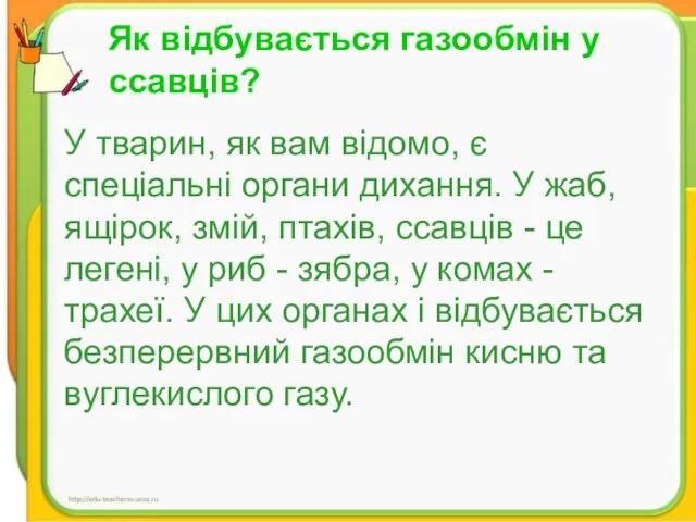 Як відбувається газообмін у ссавців? Як відбувається газообмін у ссавців? У тварин,