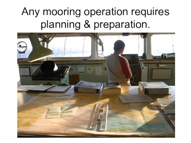 Any mooring operation requires planning & preparation.