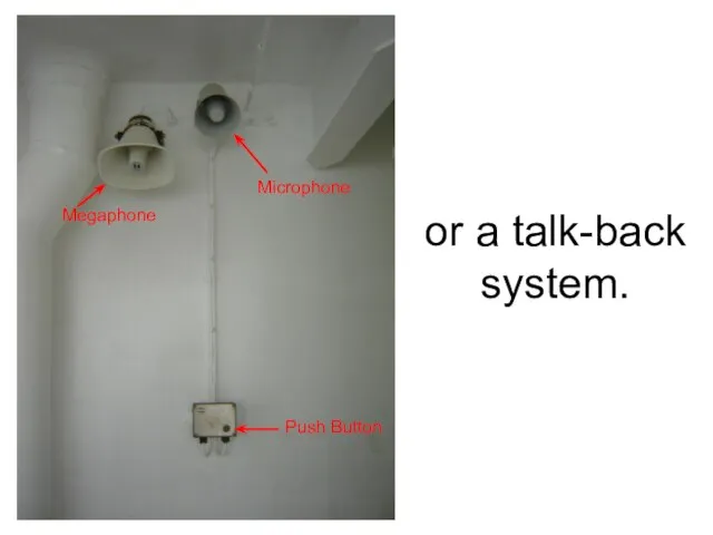 or a talk-back system. Push Button Megaphone Microphone