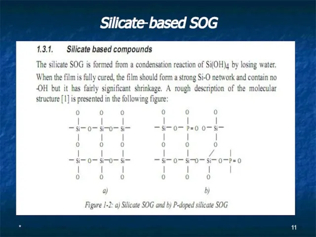 * Silicate-based SOG