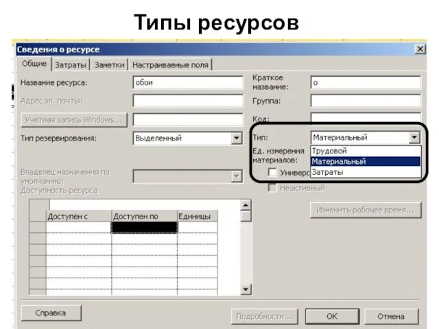 Типы ресурсов