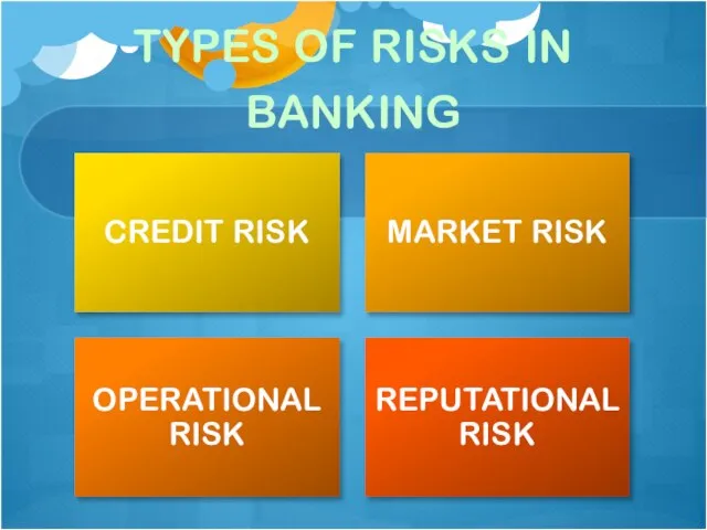 TYPES OF RISKS IN BANKING