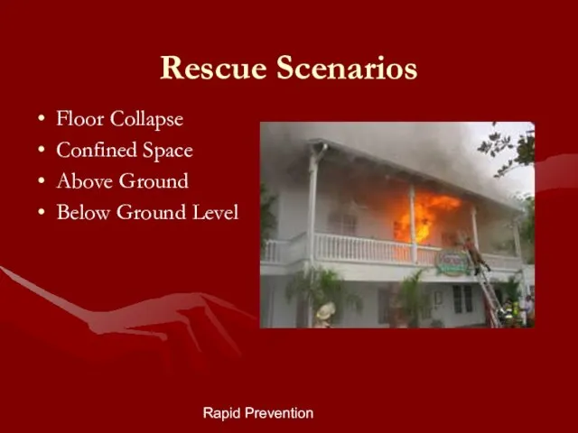 Rapid Prevention Rescue Scenarios Floor Collapse Confined Space Above Ground Below Ground Level