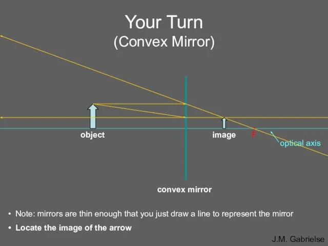 Your Turn (Convex Mirror) • F Note: mirrors are thin enough that