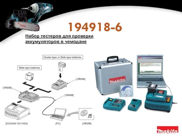 194918-6 Набор тестеров для проверки аккумуляторов в чемодане