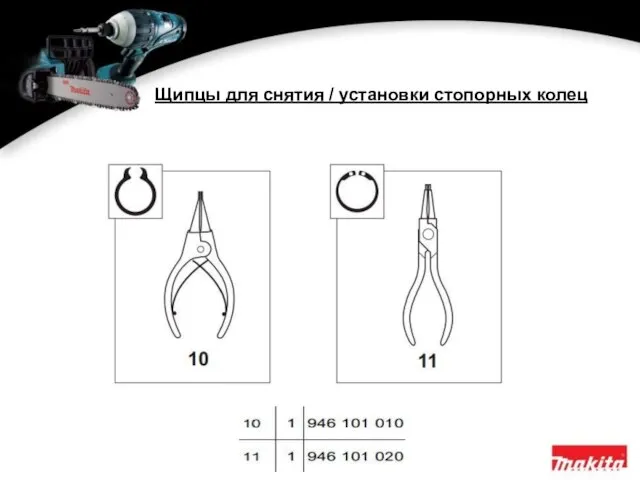 Щипцы для снятия / установки стопорных колец