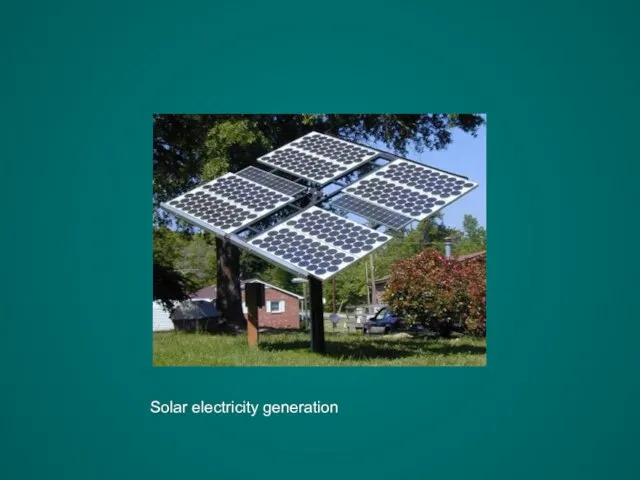 Solar electricity generation