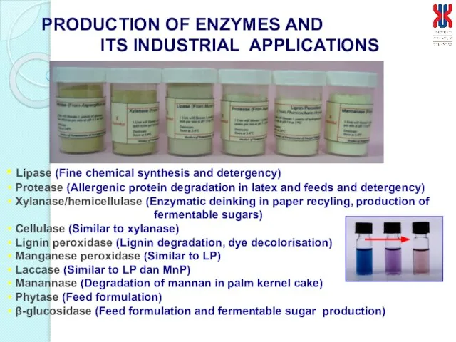 PRODUCTION OF ENZYMES AND ITS INDUSTRIAL APPLICATIONS Lipase (Fine chemical synthesis and