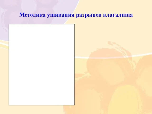 Методика ушивания разрывов влагалища