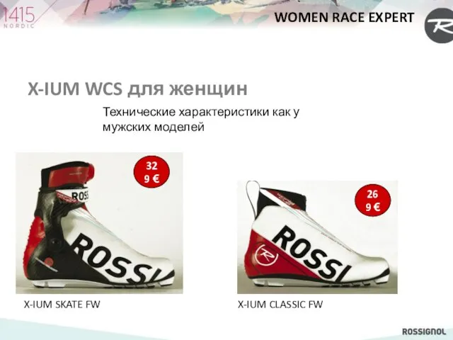 WOMEN RACE EXPERT X-IUM SKATE FW X-IUM CLASSIC FW X-IUM WCS для