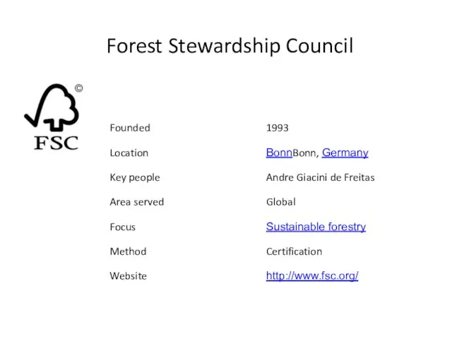 Forest Stewardship Council