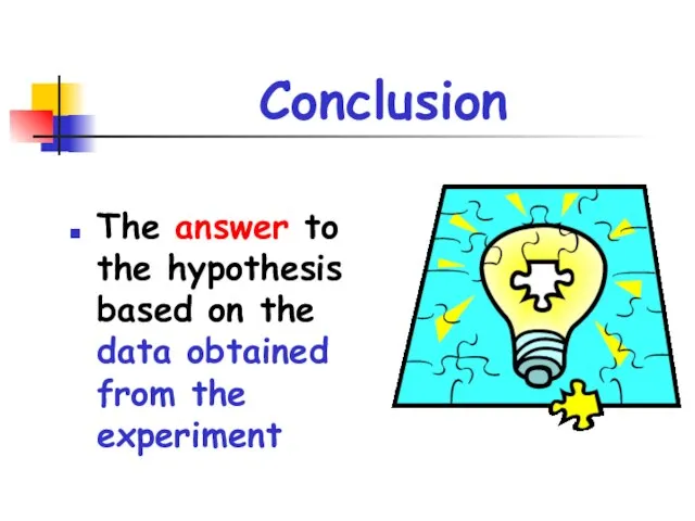 Conclusion The answer to the hypothesis based on the data obtained from the experiment