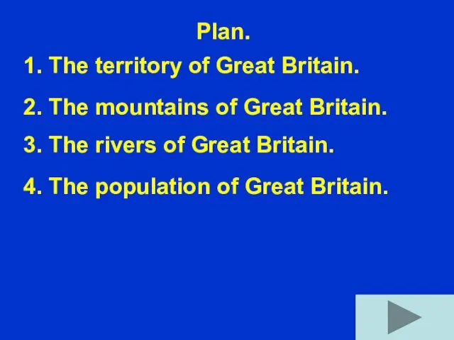 Plan. 1. The territory of Great Britain. 2. The mountains of Great