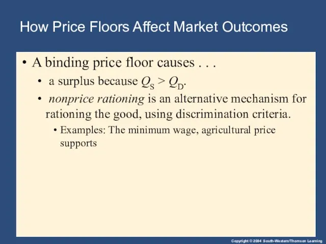 How Price Floors Affect Market Outcomes A binding price floor causes .