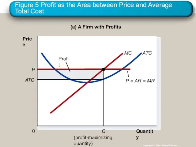 Figure 5 Profit as the Area between Price and Average Total Cost