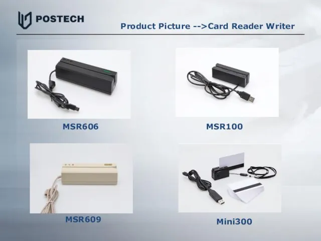 MSR609 MSR605 Product Picture -->Card Reader Writer MSR606 MSR609 MSR100 Mini300
