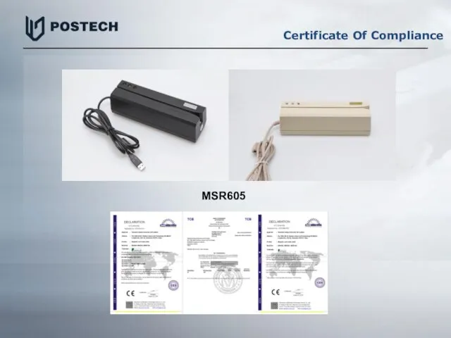 Certificate Of Compliance MSR605