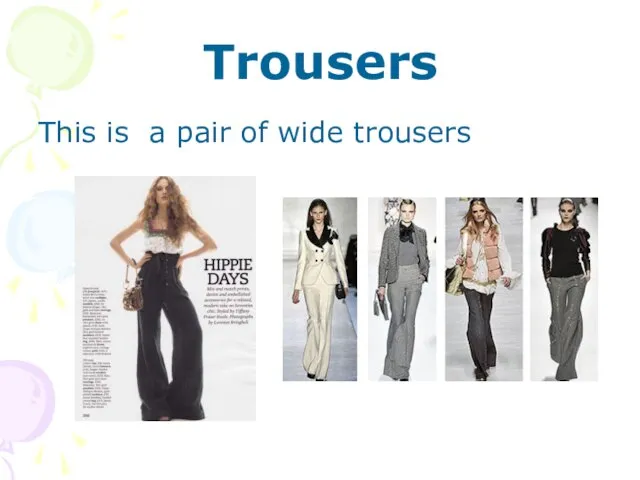 Trousers This is a pair of wide trousers