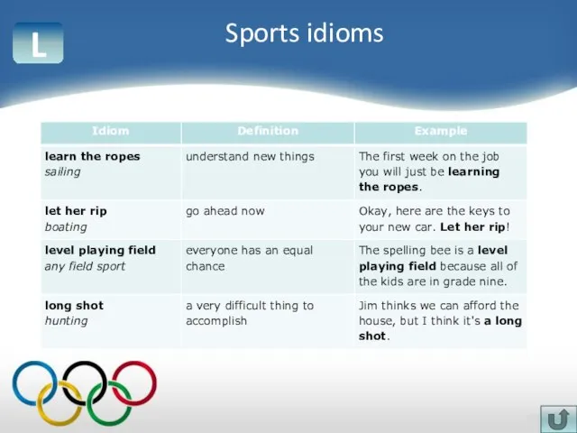 L Sports idioms