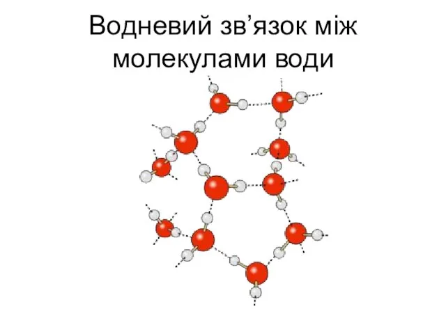 Водневий зв’язок між молекулами води