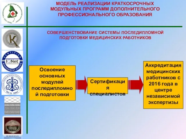 МОДЕЛЬ РЕАЛИЗАЦИИ КРАТКОСРОЧНЫХ МОДУЛЬНЫХ ПРОГРАММ ДОПОЛНИТЕЛЬНОГО ПРОФЕССИОНАЛЬНОГО ОБРАЗОВАНИЯ СОВЕРШЕНСТВОВАНИЕ СИСТЕМЫ ПОСЛЕДИПЛОМНОЙ ПОДГОТОВКИ