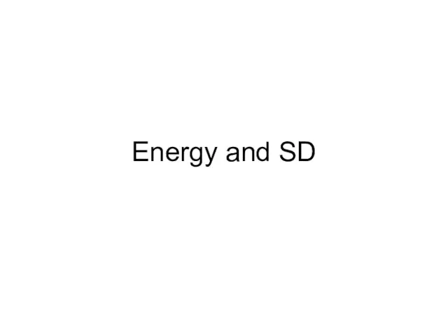 Energy and SD