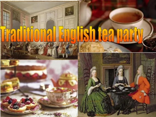 Traditional English tea party