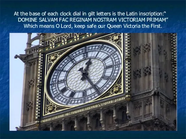 At the base of each clock dial in gilt letters is the