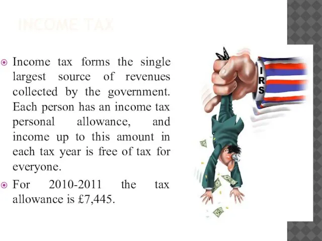 INCOME TAX Income tax forms the single largest source of revenues collected