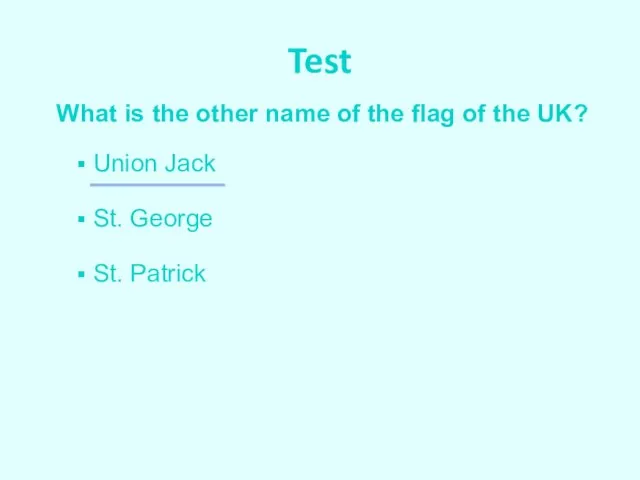 Test What is the other name of the flag of the UK?