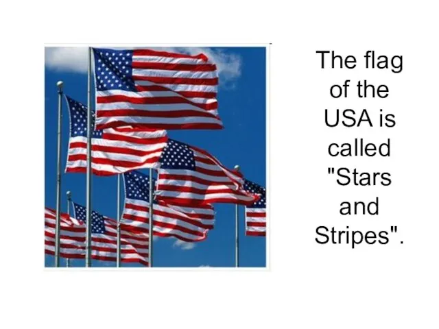 The flag of the USA is called "Stars and Stripes".