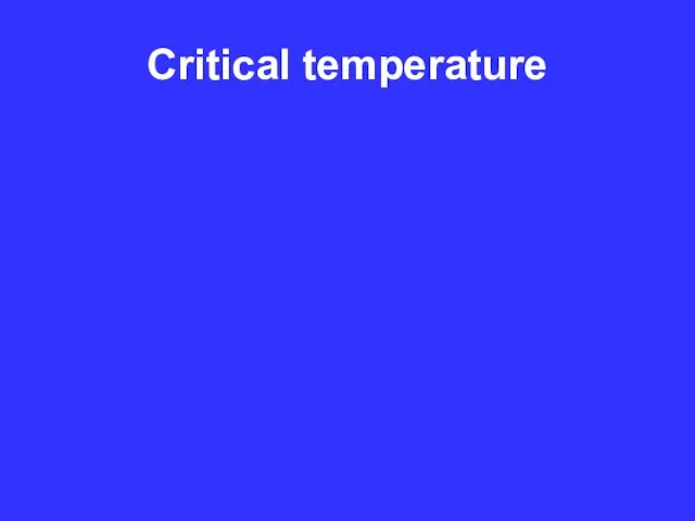 Critical temperature