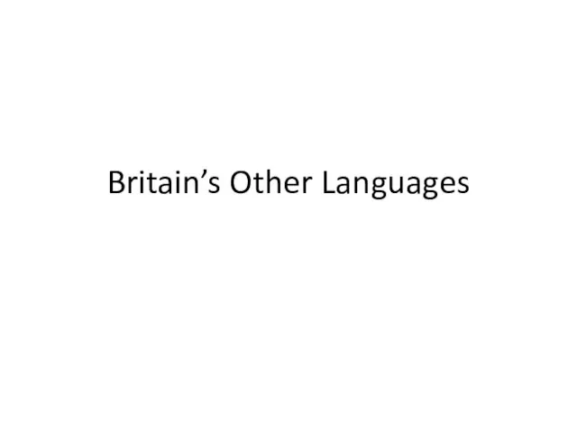 Britain’s Other Languages