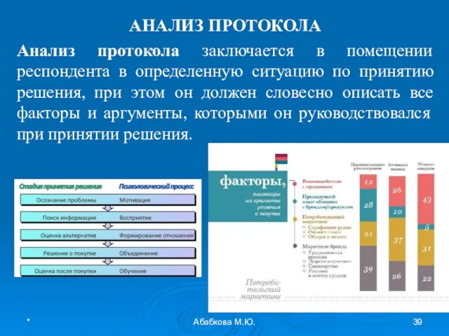 * Абабкова М.Ю. АНАЛИЗ ПРОТОКОЛА Анализ протокола заключается в помещении респондента в