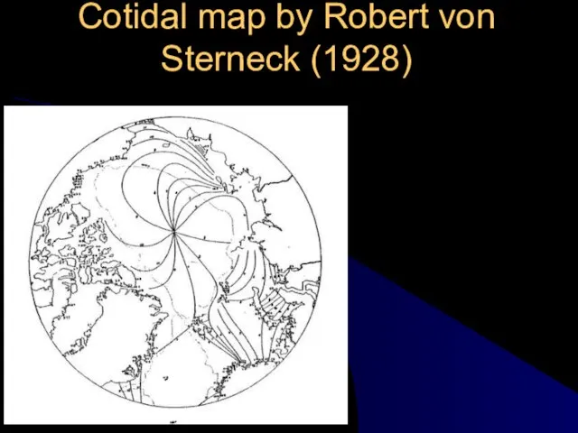 Cotidal map by Robert von Sterneck (1928)