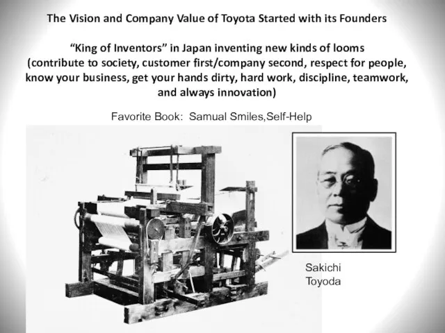 The Vision and Company Value of Toyota Started with its Founders “King